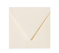 Karten & Co. Lot de 25 enveloppes 125 x 125 mm feuchtklebend 120 g/m² - Couleur au choix 01 Zartcreme
