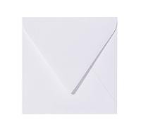 Karten & Co. Lot de 25 enveloppes 125 x 125 mm feuchtklebend 120 g/m² - Couleur au choix Blanc (00)