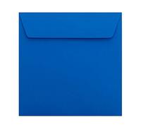 Karten & Co. Lot de 25 enveloppes 155 x 155 mm bande adhésive de ROI bleu 120 g/m²