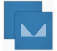 Karten und Co. Lot de 25 enveloppes carrées autocollantes sous vide Bleu 15 x 15 cm