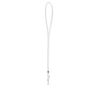Karteo Lanyard blanc tour de cou pour clés avec mousqueton pour porte-cartes d’identité Badge nominatif ou clé