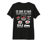 Karting ce Que Je Fais Durant Mon Temps Libre Karting Humour T-Shirt Haut de Gamme