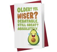 Karto Carte d'anniversaire Positive Avocat - Grande carte d'anniversaire 14 x 21,6 cm pour fille, fils, frère, sœur - 10e, 11e, 12e, 13e - Blanc plus âgé