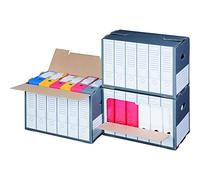 karton-billiger Lot de 10 étagères d'archivage pour classeurs avec fenêtre de visualisation et ouverture de couvercle Anthracite