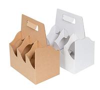 karton-billiger Lot de 25 porte-bouteilles pour 6 bouteilles de bière - 2 couleurs (marron)