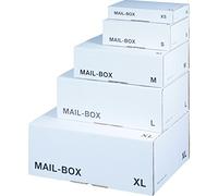 karton-billiger Mail-Box Carton d'expédition, Carton d'envoi postal, XS, S, M, L, XL en 3 couleurs, 20 pièces (S - 249x175x79mm, blanc)