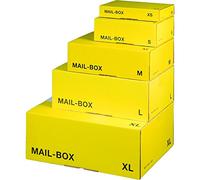 karton-billiger Mail-Box Carton d'expédition, XS, S, M, L, XL en 3 couleurs, 20 pièces (L - 395x248x141mm, jaune)