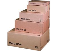 karton-billiger Mail-Box Carton d'expédition, XS, S, M, L, XL en 3 couleurs, 20 pièces (M - 331x241x104mm, brun)