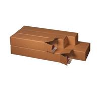 karton-billiger | Tube d'expédition pour plans et affiches en carton ondulé | extensible | 5 longueurs différentes | 435mm-1005mm (435 x 105 x 105mm, 100)
