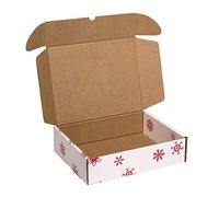 KARTOX | Boîte avec Impression de Noël Boîte de Rangement | Boîte en Carton Blanc | Taille | 4 Unités