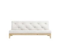 Banquette ajustable FRESH en pin massif naturel avec matelas futon naturel 140x200 - FRESH