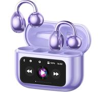 KARWL-Écouteurs Bluetooth 5.4 Clip Oreille Sans Fil Écran Tactile Intelligent,Micro Enc Réduction De Bruit,Léger Et Confortable,Ecouteurs Bluetooth Sans Fil Sport Et Appels,M100 Violet