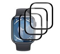 KARYLAX- 3 Pièces Protection d'écran en Verre Trempé, Dureté 9H 3D Couverture Complète pour Montre Apple Watch Series 7/8/9 (45 mm)