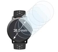 KARYLAX - (6 pièces Protection Écran en Verre Flexible, dureté 9H Anti-rayures, Film Protecteur compatible pour Montre Connectée (Circulaire, 28 mm)