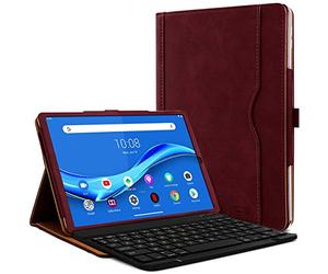 KARYLAX - Clavier AZERTY Bleutooth + Étui de Protection Bordeau pour Lenovo Tab K10 TB-X6C6F 10.3"