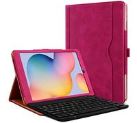 KARYLAX - Clavier AZERTY + Étui de Protection Rose Fuschia Compatible pour Samsung Galaxy Tab S6 Lite 2024 10,4 Pouces
