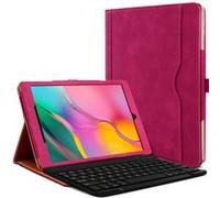 Étui Housse de Protection et Mode Support Horizontal Couleur Rose Fuschia avec Clavier Français Azerty Connection Bluetooth pour Tablette Samsung Galaxy Tab A 10.1 SM-T510
