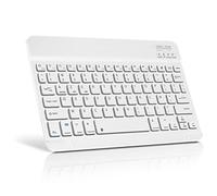 KARYLAX - Clavier Blanc sans Fil Bluetooth [AZERTY Français] pour iPad, iOS, Tablette Android Samsung Galaxy Tab, Lenovo Tab, Huawei, Xiaomi