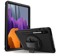Karylax - Coque Protection Intégrale Antichocs pour Galaxy Tab S8 2022/Tab S7 2020 11", Protection d'écran Incluse, Étui Robuste pour Samsung Galaxy Tab S8 SM-X700/X706 Tab S7 SM-T870/T875 - Noir