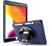 KARYLAX Coque protection intégrale avec support pour Apple iPad 8/7 10.2'' (2019/2020) - Bleu foncé