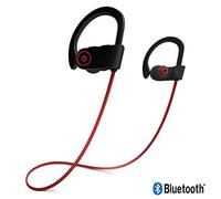 KARYLAX Écouteurs Connexion Bluetooth Contour d'oreille Rouge Spécial Sport pour Smartphones iOS/Android (Apple iPhone X, Samsung Galaxy S10, S9, Huawei P20, P30, Honor, ASUS, Sony, LG, Wiko)