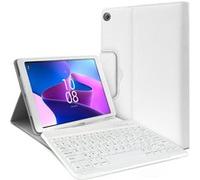 Karylax - Étui de Protection Blanc + Clavier Azerty Bluetooth pour Lenovo Tab M10 Plus 10.6 Pouces 3e Génération (TB-125) 2022 Blanc G