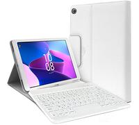 KARYLAX - Étui de Protection Blanc Clavier Azerty Bluetooth pour Lenovo Tab M10 Plus 10.6 Pouces 3e Génération (TB-125) 2022
