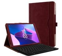 Karylax - Étui de Protection Bordeau + Clavier AZERTY Français Bluetooth pour Tablette Lenovo Tab M10 Plus 10.61 pouces (3ème Génration - 2022) bordeau G