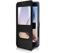 KARYLAX - Étui de Protection Double S-View Universel M (Ref.Noir) Compatible pour Smartphone Logicom EZY 2