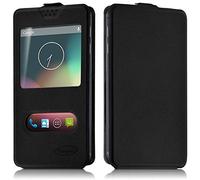 Karylax - Étui de Protection S-View à clapet Universel M (Ref.Noir) Compatible pour Smartphone Altice S26