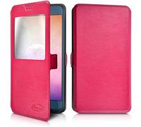 KARYLAX - Étui de Protection S-View Universel M (Ref.Rose) Compatible pour Smartphone Logicom EZY 2