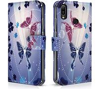 KARYLAX Étui de Protection Style Portefeuille et Mode Support, Étui Porte-Carte (HF06) pour Smartphone Huawei Y6 2019