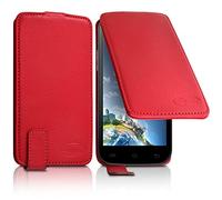 KARYLAX- Etui Housse de Protection à Clapet Couleur Rouge Universel L Compatible pour Smartphone LOGICOM Vision X3 Max Pro