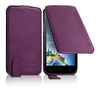 KARYLAX- Etui Housse de Protection à Clapet Couleur Violet Universel L Compatible pour Smartphone LOGICOM Orion E1 Plus