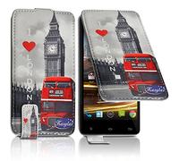 KARYLAX- Etui Housse de Protection à Clapet Motif ZA05 Universel L Compatible pour Smartphone Logicom Elio