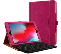 KARYLAX Étui Housse de Protection et mode Support Horizontal Couleur Rose Fuschia avec Clavier Français Azerty Connection Bluetooth pour Tablette Apple iPad Pro 10.5 2019
