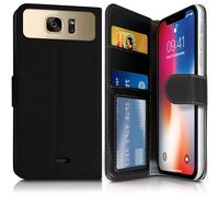 KARYLAX - Etui Housse de Protection Portefeuille Noir (Ref.2-A) pour Smartphone Altice E25