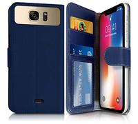 KARYLAX Etui Portefeuille Bleu (Ref.1-A) pour Smartphone Logicom Le Fizz