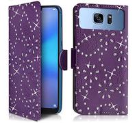 KARYLAX Étui Portefeuille Diamant Violet (Ref.7-A) pour Smartphone Danew Konnect 505