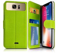 KARYLAX Etui Portefeuille Vert (Ref.4-A) pour Smartphone Konrow Just 5