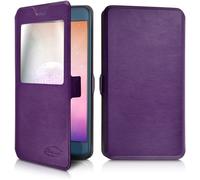 KARYLAX Étui S-View universel M violet pour Logicom EZY 2 - compatible jusqu'à 15,0 x 7,5 cm