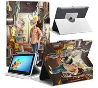 KARYLAX Housse Etui de Protection Motif MV14 Universel L pour Tablette Logicom La Tab Full HD 10.1 Pouces