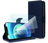 KARYLAX - Pack 2 Verres Flexible + Étui Portefeuille (Bleu 4-D) pour Kapsys SmartVision 3