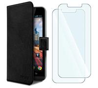 KARYLAX Pack 2 Verres Flexibles + Etui Universel L (A) Noir pour LOGICOM Le Connect