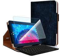 KARYLAX Pack Etui de Protection (Bleu) + Clavier Azerty Bluetooth + Protection d'écran en Verre Flexible pour Archos Core 101 3G V2 10,1 Pouces
