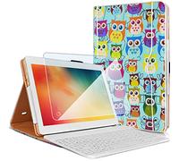 KARYLAX Pack Etui de Protection (KJ23) + Clavier Azerty Bluetooth + Protection d'écran en Verre Flexible pour Tablette Logicom La Tab 105