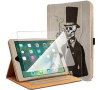 Karylax - Pack Étui de Protection (Motif KJ19) + 1 Verre Trempé pour Tablette Apple iPad Air 1 / Air 2 (9.7 Pouces) Motif KJ19 G