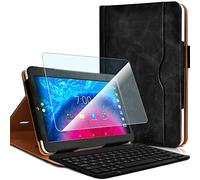 KARYLAX Pack Etui de Protection (Noir) + Clavier Azerty Bluetooth + Protection d'écran en Verre Flexible pour Archos Core 101 3G V2 10,1 Pouces