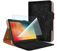 Karylax - Pack Etui de Protection (Noir) + Clavier Azerty + Verre Flexible pour Blackview Tab 13