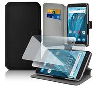 KARYLAX Pack Étui de Protection Porte-Carte (M-Noir) + 2 Verres Flexibles pour Danew Konnect 556